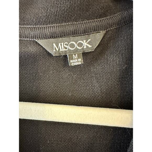 Misook Womens Burgundy Longsleeve Knit Open Duster Cardigan Contrast Trim Medium - Picture 7 of 9